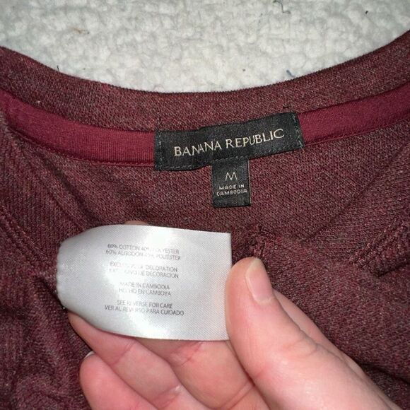 Banana Republic Women’s Rust Red Waffle Knit Sweater Size Medium - Picture 6 of 11